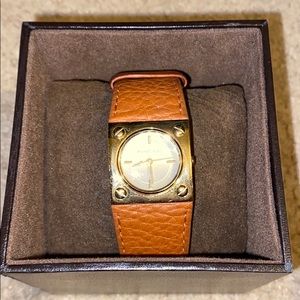 BARELY USED Michael Kors Leather Watch.